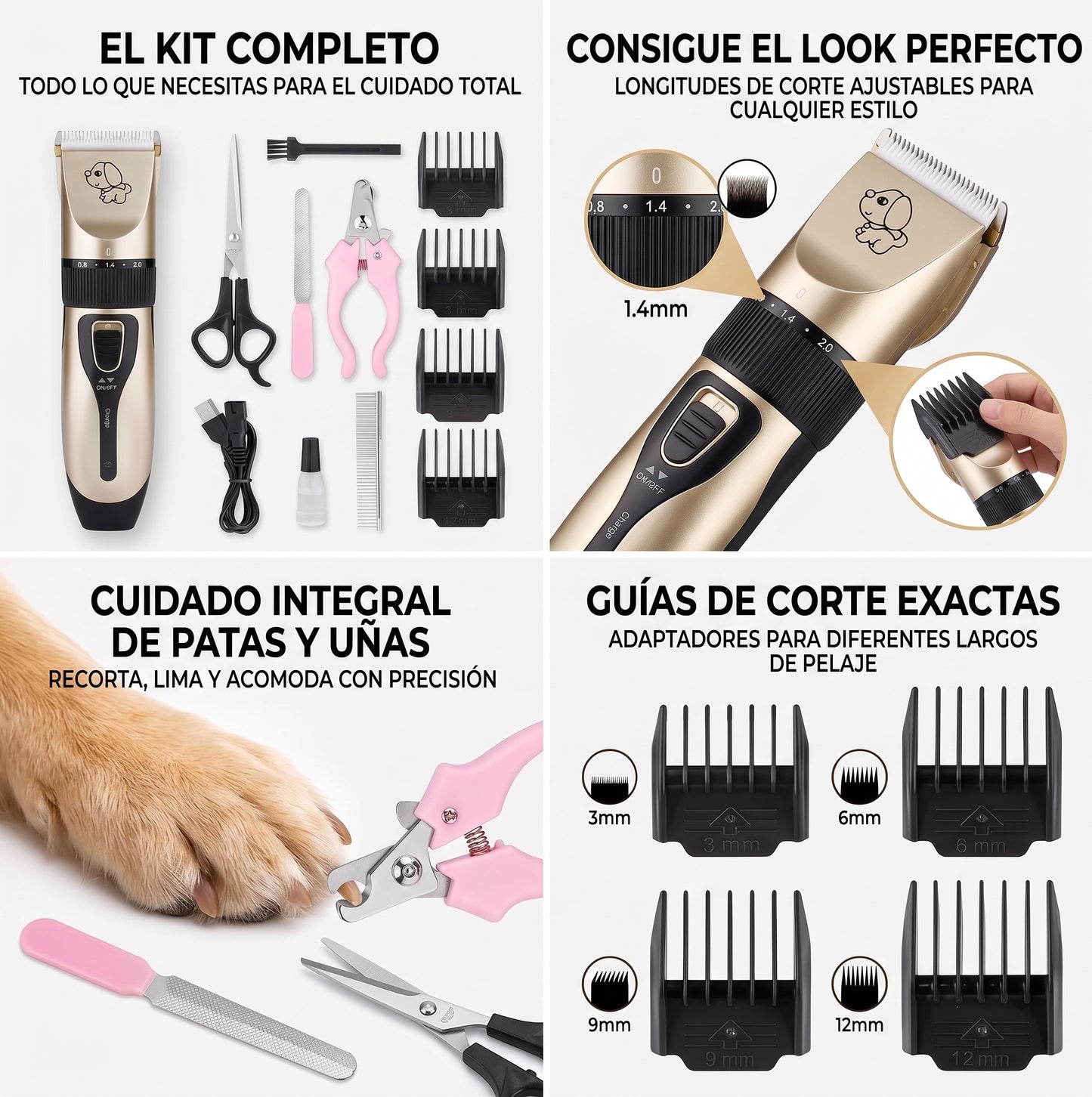 Kit Profesional Cortadora Pelo Mascota